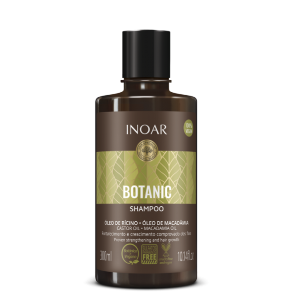 Botanic Shampoo - plaukus stiprinantis ir augimą skatinantis šampūnas su ricinos aliejumi 300 ml