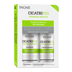  Inoar CicatriFios  - plauko struktūrą atkuriantis rinkinys 2x250ml