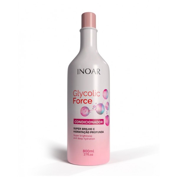 INOAR Glycolic Force Conditioner - kondicionierius porėtam plaukui 800 ml