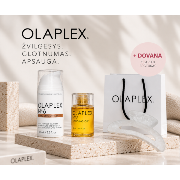 Olaplex No.6 glotninantis kremas, Olaplex No.7 aliejukas + DOVANA Olaplex segtukas